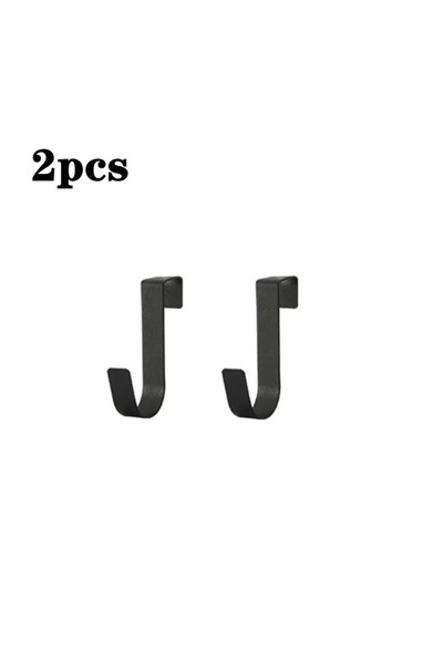 Choice Black 2pcs Multi-Purpose Hooks Kitchen Cabinet Door Back Hook Hanging ...