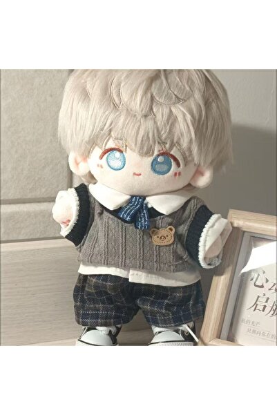 Choice only clothes college vest grey Adorable Doll Clothes for 20cm Cotton D...