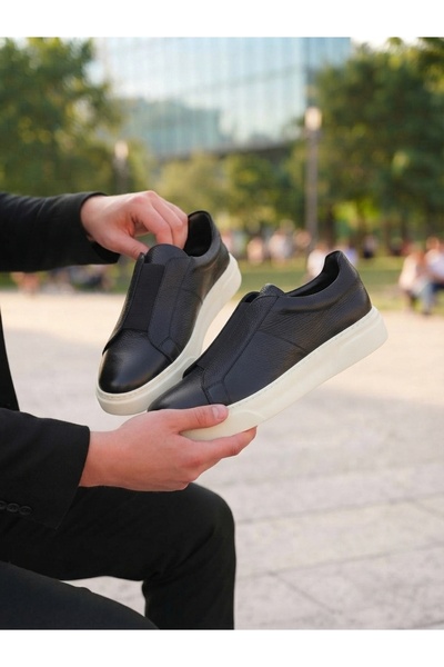SWORD Genuine Leather Elastic Men's Sneakers - Casual Shoes Sneakers