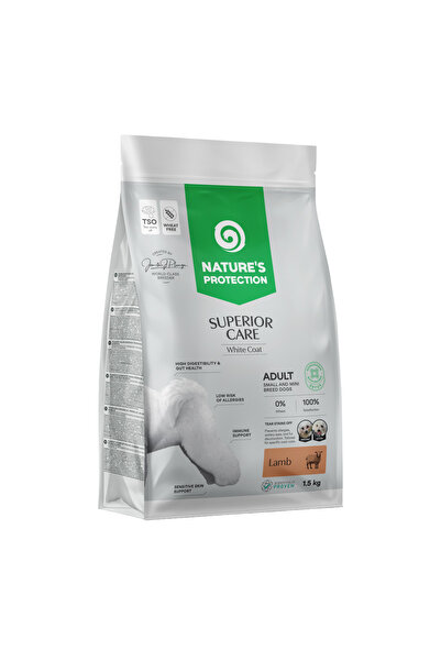 Nature's Protection Superior Care Beyaz Tüylü Köpekler için Kuzulu Küçük Irk ...