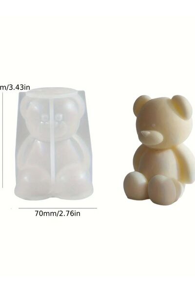 Choice M Silicone Bear Mold for Scented Candles, Soap Making and Resin Castin...