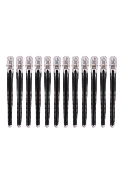 Choice black 12pcs Pro Seamless Alligator Clip Hair Clip Barbershop Haircutti...