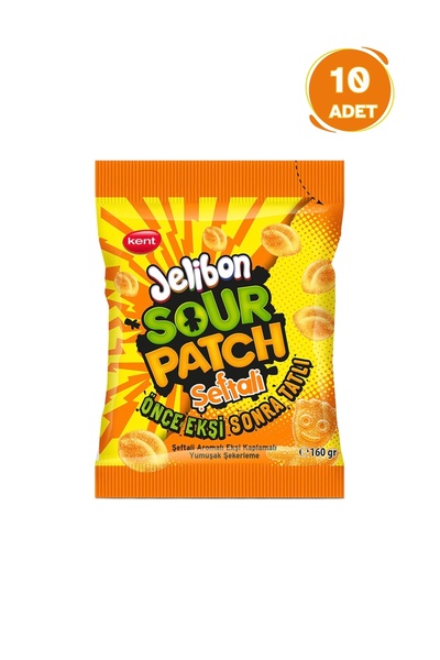 Jelibon Sour Patch Kids Şeftali Aromalı Şekerleme 160g - 10 Adet