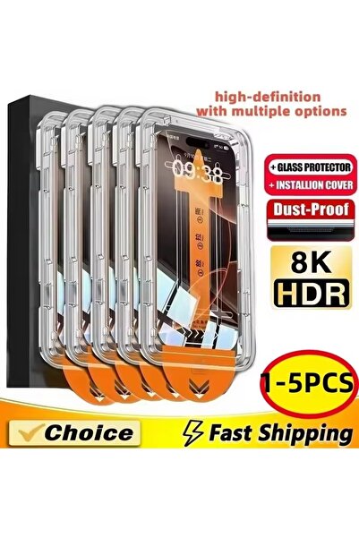 Choice واقي شاشة FCGQ 3 قطع لهاتف آيفون 14، 1-5 قطع، سهل التركيب وخالٍ من الغ...
