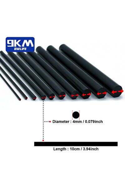 Choice 3Pcs 4mm X 10cm 3Pcs Fishing Rod Repair Kit Carbon Fiber Sticks Pole B...