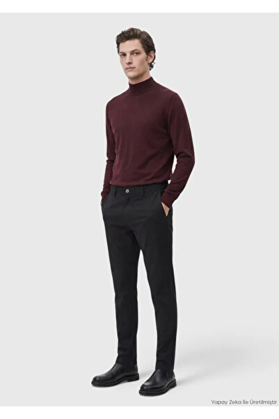 Ramsey Antrasit Düz Dokuma Slim Fit Casual Pamuk Karışımlı Pantolon