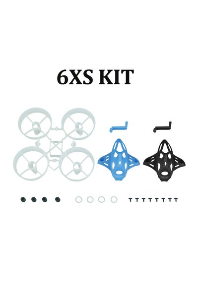 Choice طقم 6XS LDARC TINY 6XS 7XS KIT بإطار مصقول بقاعدة عجلات 65 مم/75 مم لط...