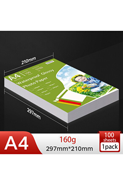 Choice ورق صور لامع مقاس A4 160 جرام 100 ورقة مقاس A4 100 ورقة 8.27 × 11.69 ب...