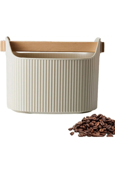 Choice3 White New Coffee Grounds Bucket Espresso Trash Can Coffee Grounds wit...