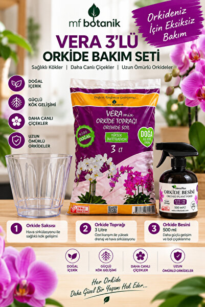 MF Botanik Vera 3'lü Orkide Bakım Seti