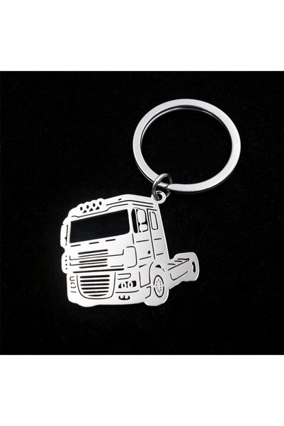 Choice New Cool Boy Men's Big Truck Keychain Stainless Steel Car Keychains Tr...