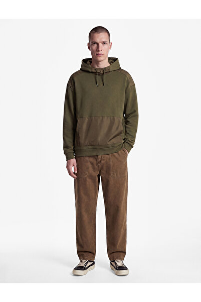Koton Three-Thread Long Sleeve Kangaroo Pocket Hooded Oversize Sweatshirt