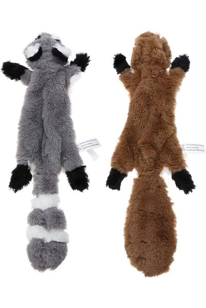 choice2 raccoon squirrel Plush Dog Toys Squirrel Raccoon Fox 18 Inch Stuffing...