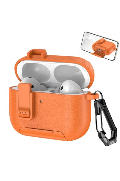 Choice1 غطاء سماعات أذن جديد باللون البرتقالي لـ AirPods Pro 3، غطاء واقي للج...