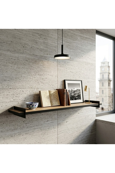 Serçedesign Tekli Duvar Rafı | 70x20cm Ceviz