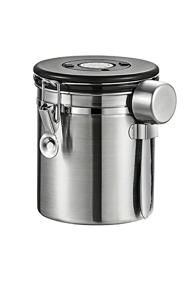 Chavin 304 Steel 1400 ml Clamp-On Coffee Tea Storage Container Pantry Storage...