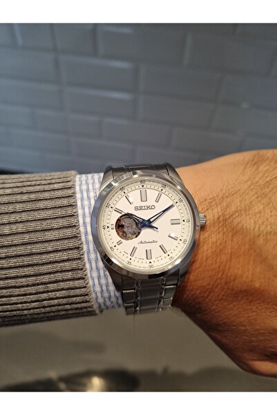 Seiko OTOMATİK OPEN HEART Kadran Çelik Bilezik 10 ATM Su Geçirmez Erkek Kol S...
