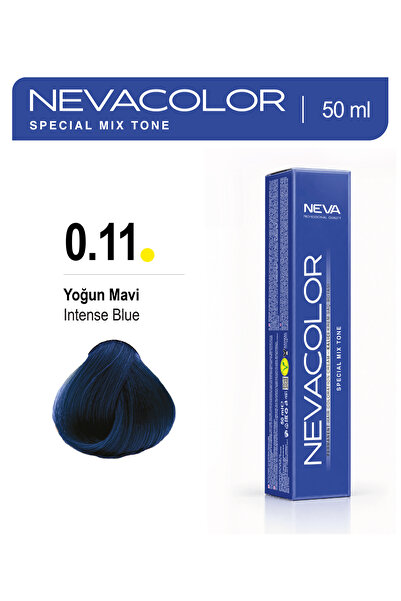 Nevacolor Premium MIX 0.11 YOĞUN MAVİ Kalıcı Krem Saç Boyası 50ml