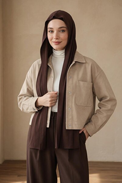 Aisha's Design Penye Boneli Hazır Penye Kapşon Şal İkili Takım,PS-57