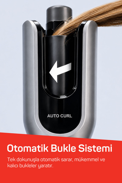 Arzum AR5171 Revolution Pro Otomatik Bukle ve Saç Maşası 25 mm Seramik LCD Ekran Siyah