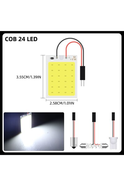 Choice 4set 24smd 4pcs Festoon LED COB LED Bulbs 31mm 36mm 39mm 41mm with T10...