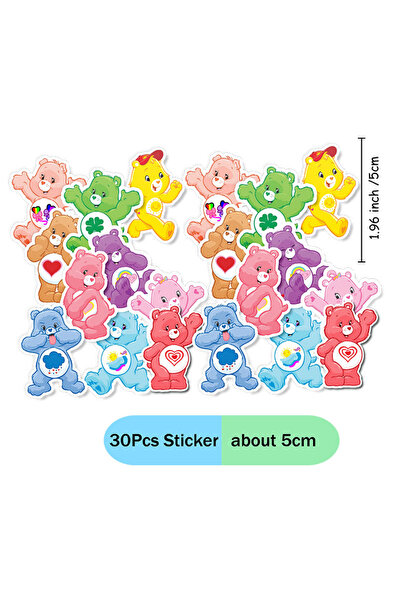 Miniso stickers 30pcs Care Bear Party Supplies Disposable Plate Napkin Tablec...