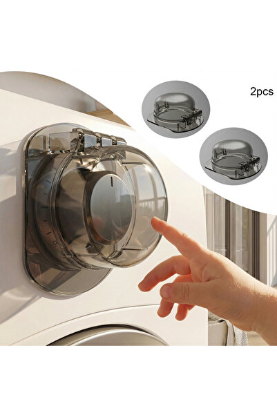 Choice1 A grey 2pcs Baby Proof & Pet Proof Knob Covers - Transparent Washer D...
