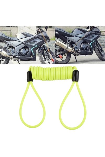Choice 1.2m Bike Spring Cable Lock Anti Theft Rope Alarm Disc Lock For Motorc...