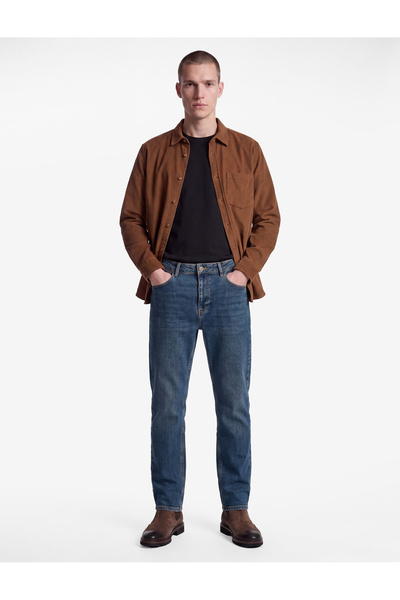 Koton Normal Bel Cepli Pamuklu Straight Jean Pantolon - Mark Jean