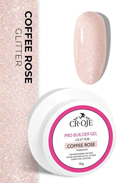 CROJE KALICI OJE (Orta Akışkan Kıvam) Pro Builder Gel (Glitter Coffee Rose) 5...