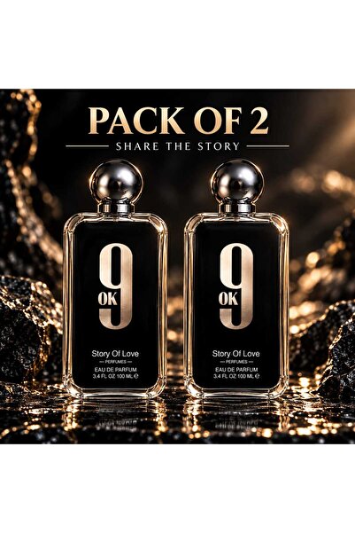 Storyoflove 9 OK Story Of Love Eau de Parfum 100 ml Pack of 2 Unisex Perfume