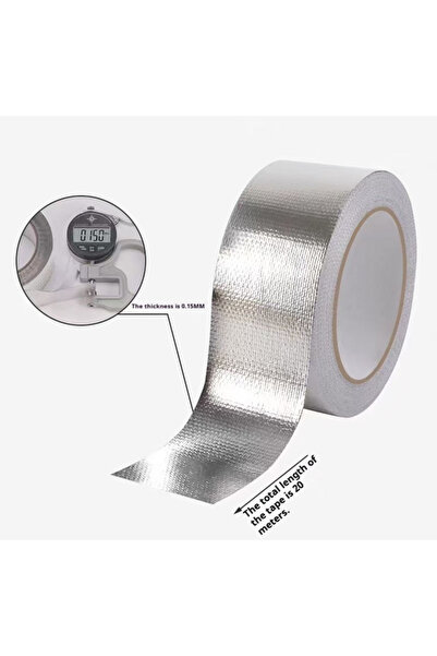 Choice 50mm 0.15mm 20M Silver 20 Meter Fiberglass Aluminum Foil Tape, HVAC He...