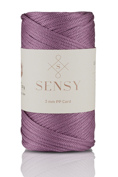 SENSY Polyester Makrome İp 3 Mm 250 Gram Makrome İp Mürdüm 120 Metre Supla İp...
