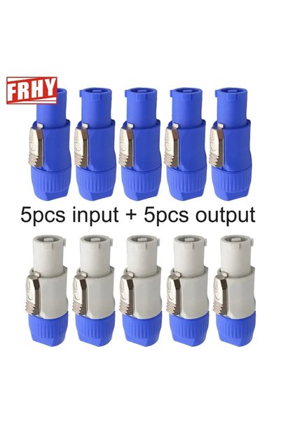 choice2 Male Insert 10 pcs blue white 10pcs 3 PIN AC Powercon Connector Male ...