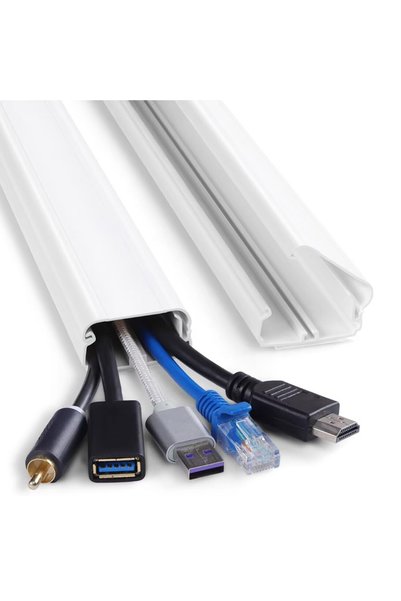 Choice 2 pcs TV Cord Cover for Wall, 31.5 inch Cable Concealer, Cord Hider fo...
