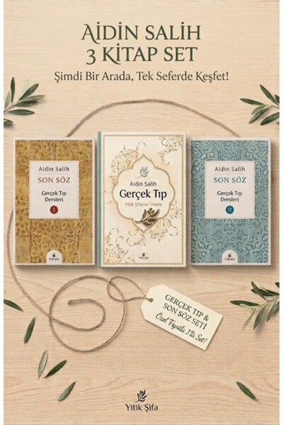 Yitik Şifa Aidin Salih Alternatif Tıp Seti ( 3 Kitap Takım ) Gerçek Tıp / Son...