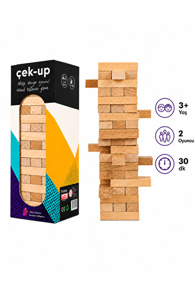 Zet Zeka Çekup 54 Piece Wooden Balance Game for Ages 3 and up