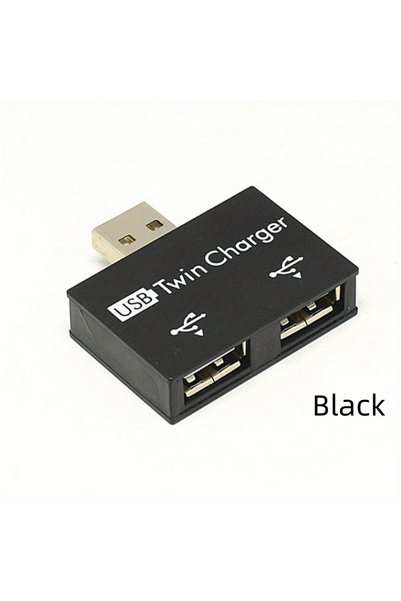Choice Black USB2.0 Splitter 1 Male To 2 Ports Female USB Hub Adapter Convert...