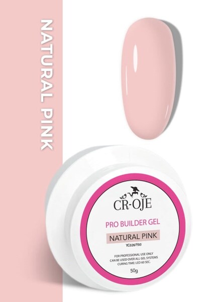 CROJE KALICI OJE (Orta Akışkan Kıvam) Pro Builder Gel (Natural Pink) 50 gr