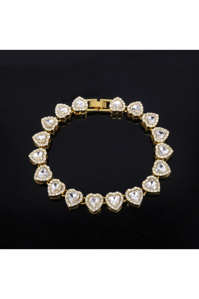 Choice Gold Color 20cm ZAKOL 45CM New Hip Hop Tennis Chain Bracelet Necklace ...