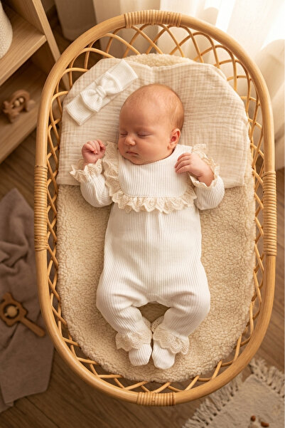 Mini Ropa Fistolu Kız Bebek Tulumu Patikli Bebek Tulum Özel Gün Kıyafeti Mevl...