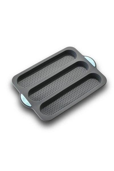 choice2 1Pc Grey 3-grids Baking Mold Restaurant Bread Food Mould Grade Baguet...
