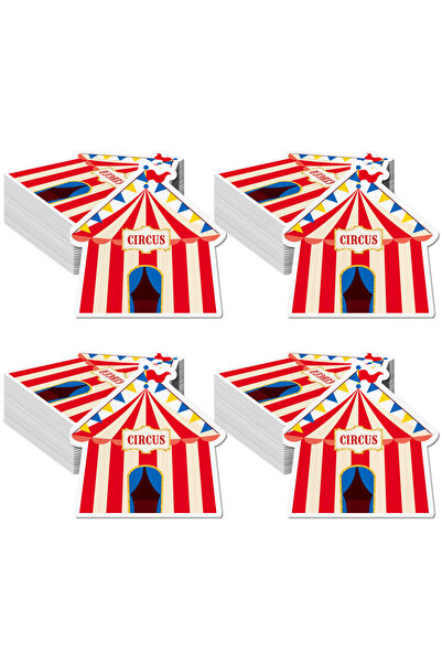 choice2 20pcs Circus-YX076 20/40/60pcs Circus House Shaped Napkins for Birthd...