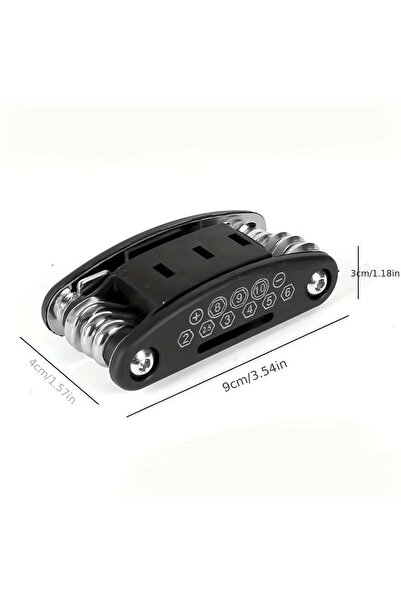 Choice 1pc 16 In 1 Multi-Function Bike Tool Kit - Portable Foldable Bike Mult...