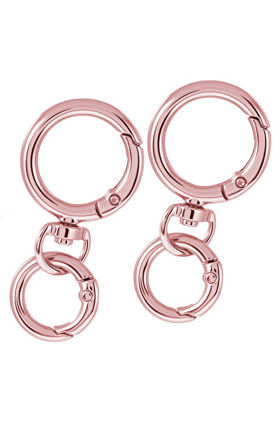 Choice 10 Sets Rose Golden 2/5/10 Sets Round Spring Snap Carabiner Clip O Rin...