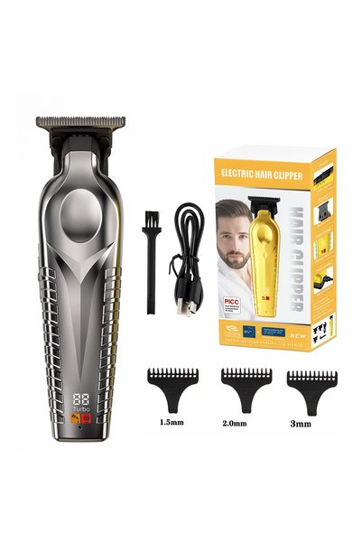 choice2 grey OMUONE Professional Barber Cordless Hair Clipper USB Rechargeabl...