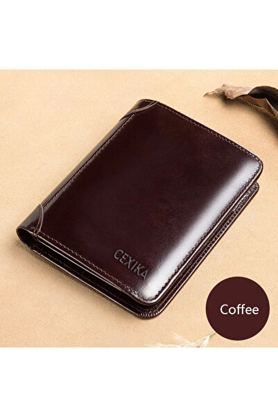 Choice Coffee Men's Wallets RFID Blocking Genuine Leather Trifold Business Sh...