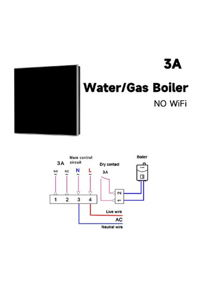 Choice8 NO WiFi 3AGas Boiler New Tuya WiFi/NonWiFi Opt.Smart Thermostat Elect...