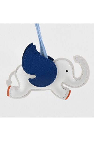 Choice7 White Flying Wing Elephant Keychain Women's Hanger Pendant Bag Decora...