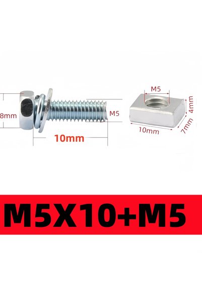 Choice1 طقم براغي وصواميل طرفية لبطارية الدراجة النارية M5x10-2Set - طقم براغ...